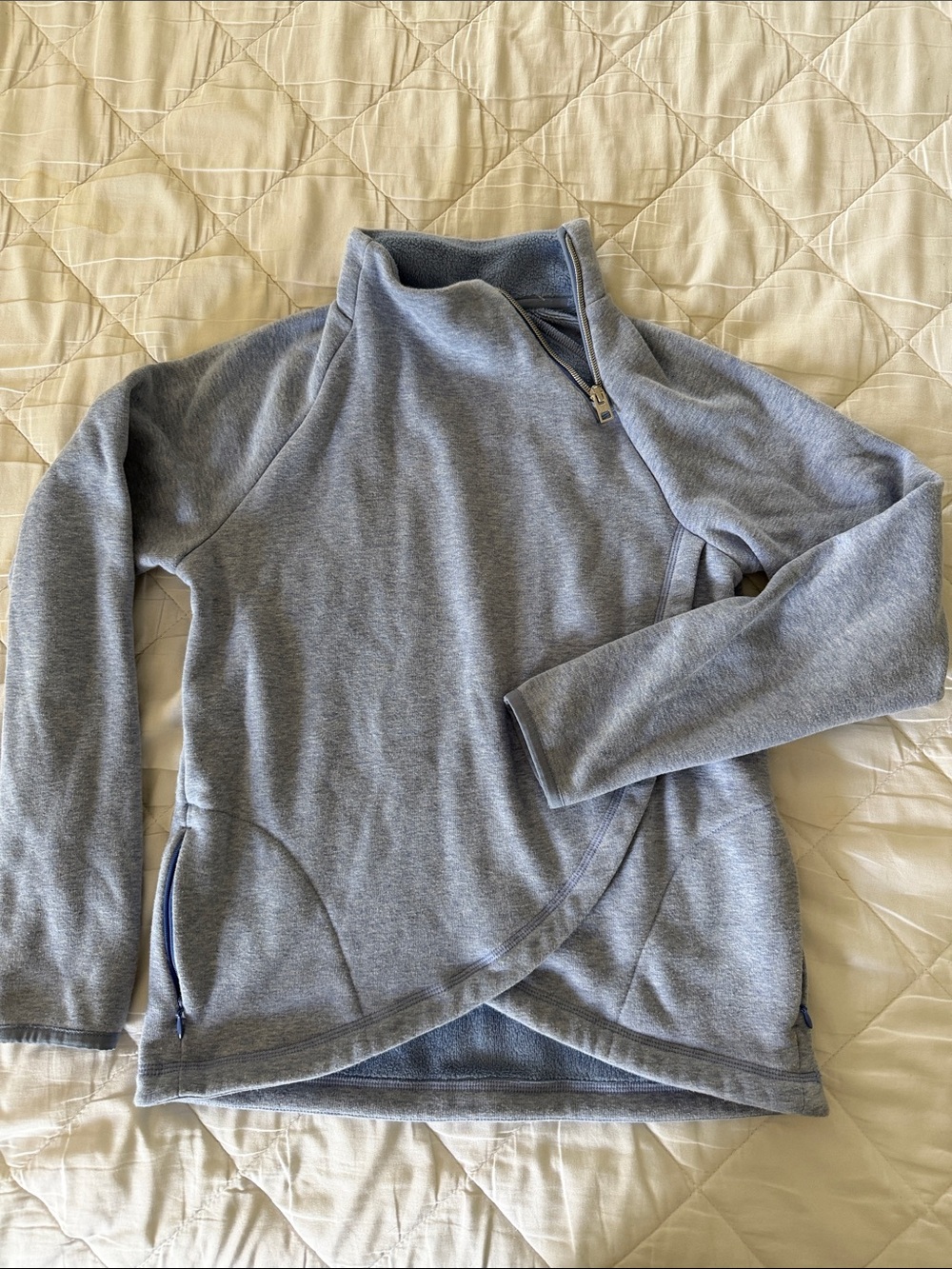 Athleta Girl Plush Fleece Hoodie in Light Gray